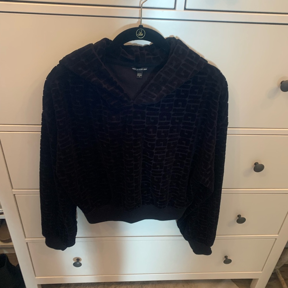Guess cropped black hoodie - Picture 2 of 5
